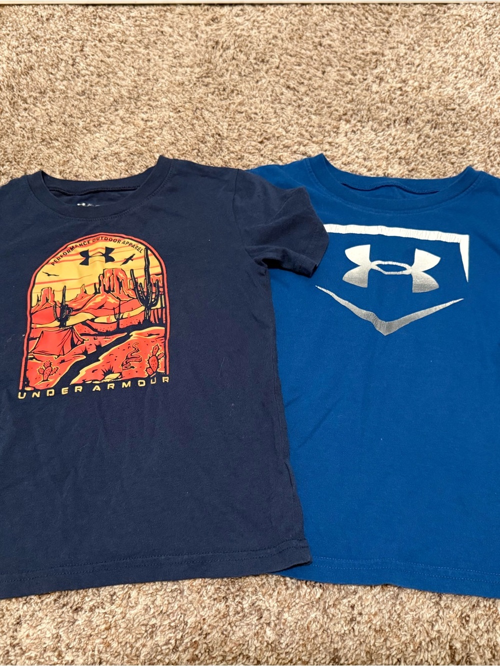 Under Armour Boys' Navy & Royal Blue Graphic Tee Duo